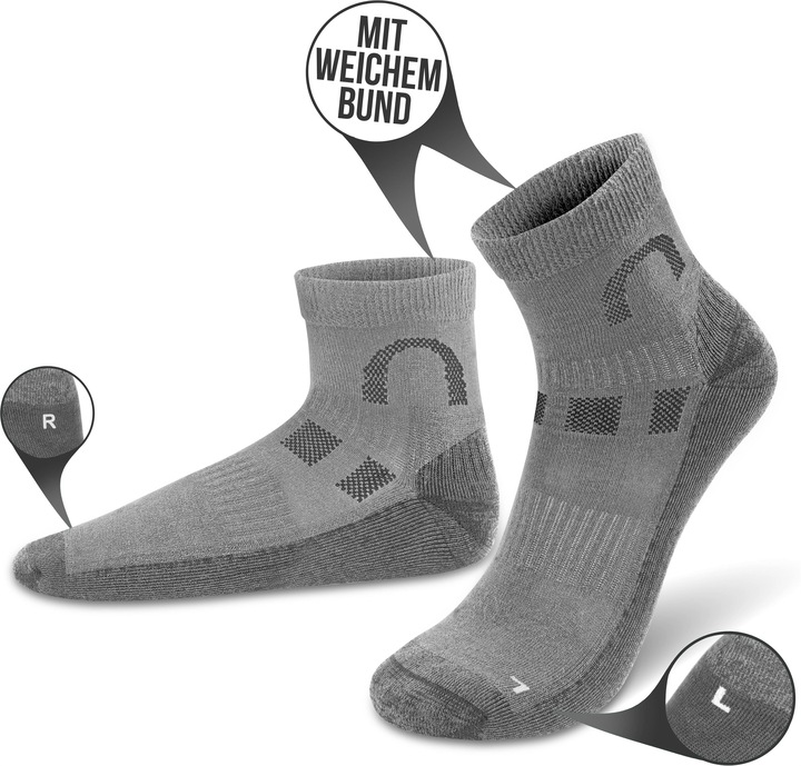 Immagine prodotto Normani 2 paia di calzini corti merino (Confezione da 2, 43 - 46)