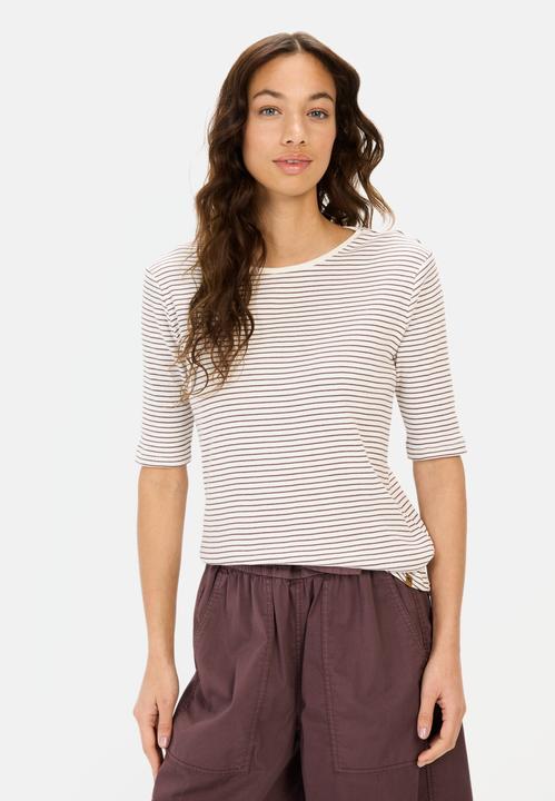 Produktbild Camel Active Gestreiftes Rundhals T-Shirt aus reiner Baumwolle (XXL)
