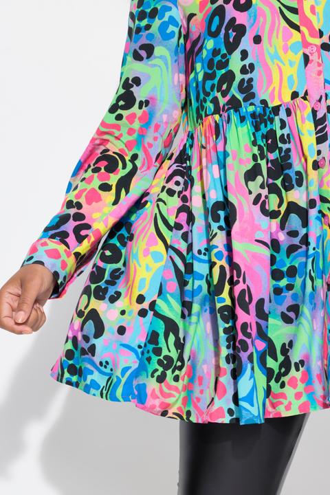 Produktbild Angel of Style Bluse, A-Linie, buntes Leomuster (48)
