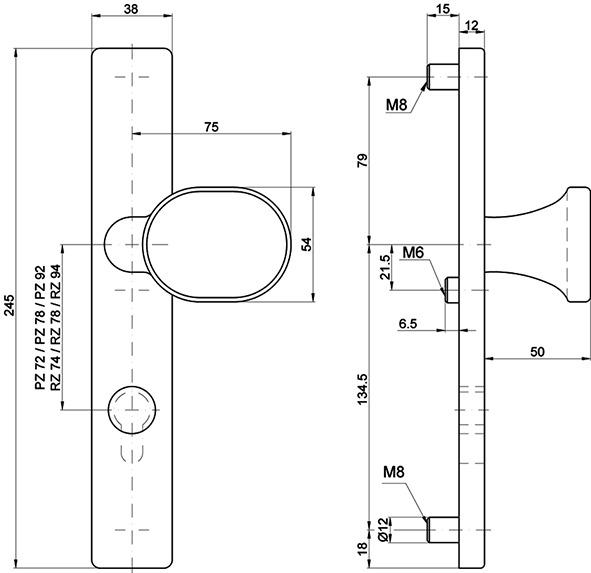 Produktbild MSL Knopfschilder 5972 (Türknopf)