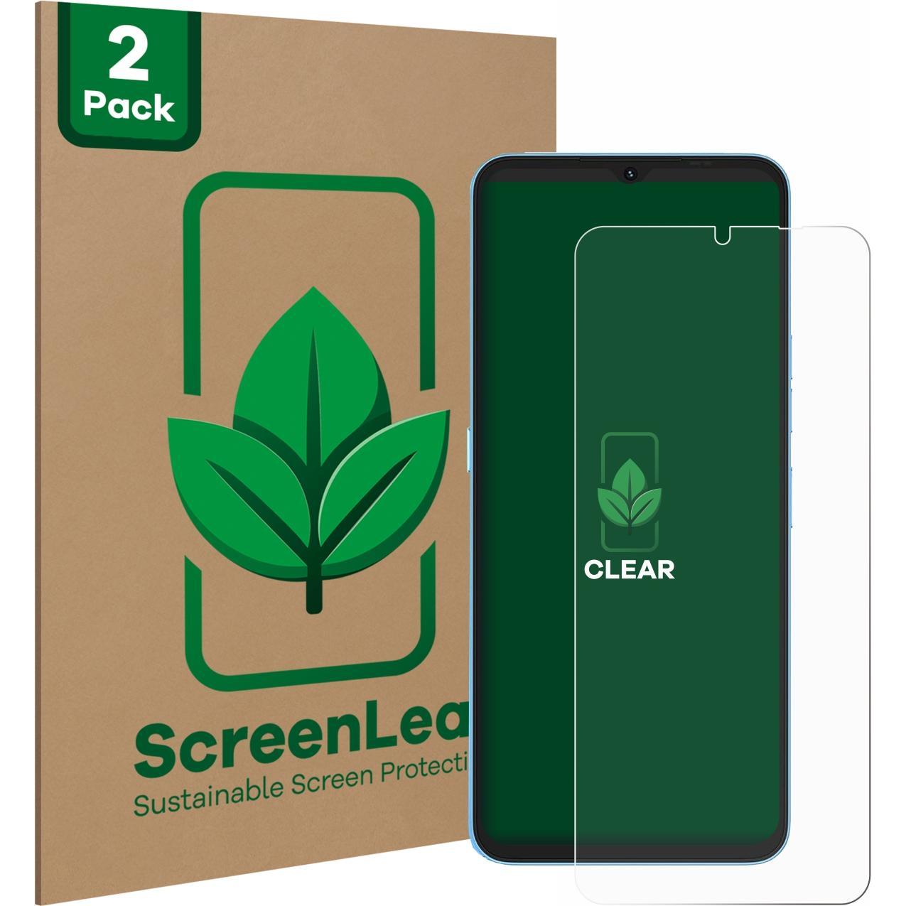ScreenLeaf Schutzfolie nachhaltiger Displayschutz Displayschutzfolie Folie Klar Transparent (2 Stück, Umidigi A13 Pro), ...