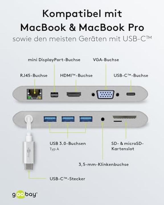 Immagine prodotto Goobay USB-C Multiport-Adapter (USB-C, 11 porte)