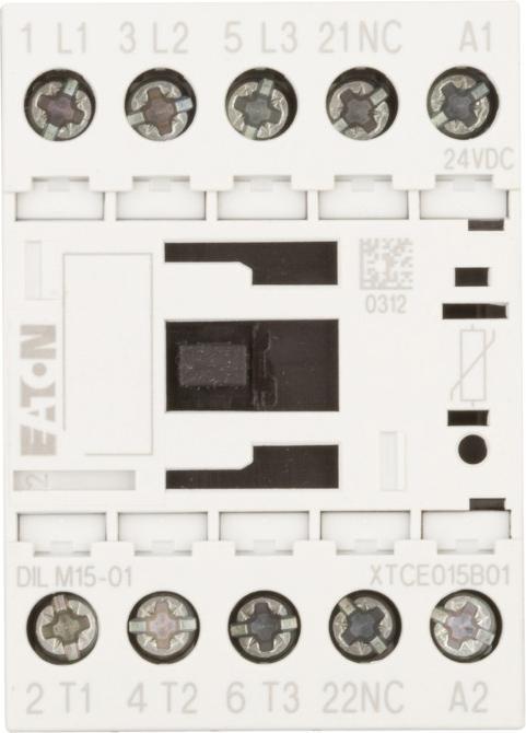 Actual product image Eaton Power contactor DILM DILM15-01(24VDC) 1 NC contact 24 V/DC