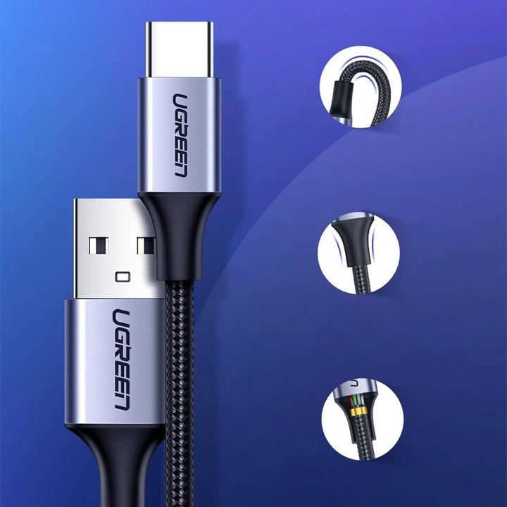 Actual product image Ugreen USB A — USB C (0.25 m, USB 2.0)