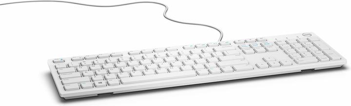 Actual product image Dell multimedia keyboard KB216, white (Eng. Int., Cable)