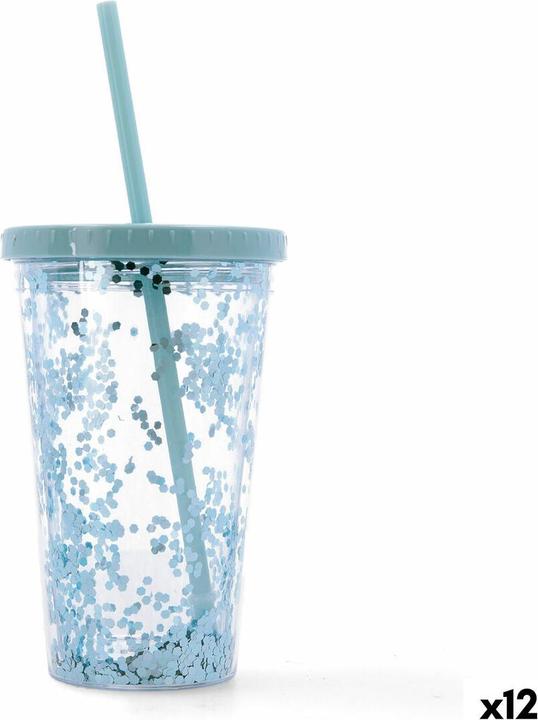 Quid Becher mit Strohhalm ate 425 ml (12 Stück) (0.43 l, 12x)