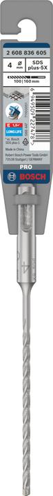 Produktbild Bosch Zubehör PRO SDS plus-5X Hammerbohrer, 4 x 100 x 160 mm (4 Millimeter)