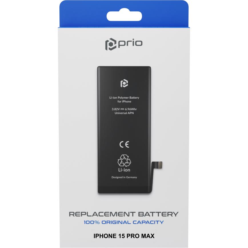 prio Akku für iPhone 15 Pro Max (Universal APN), Smartphone Akku