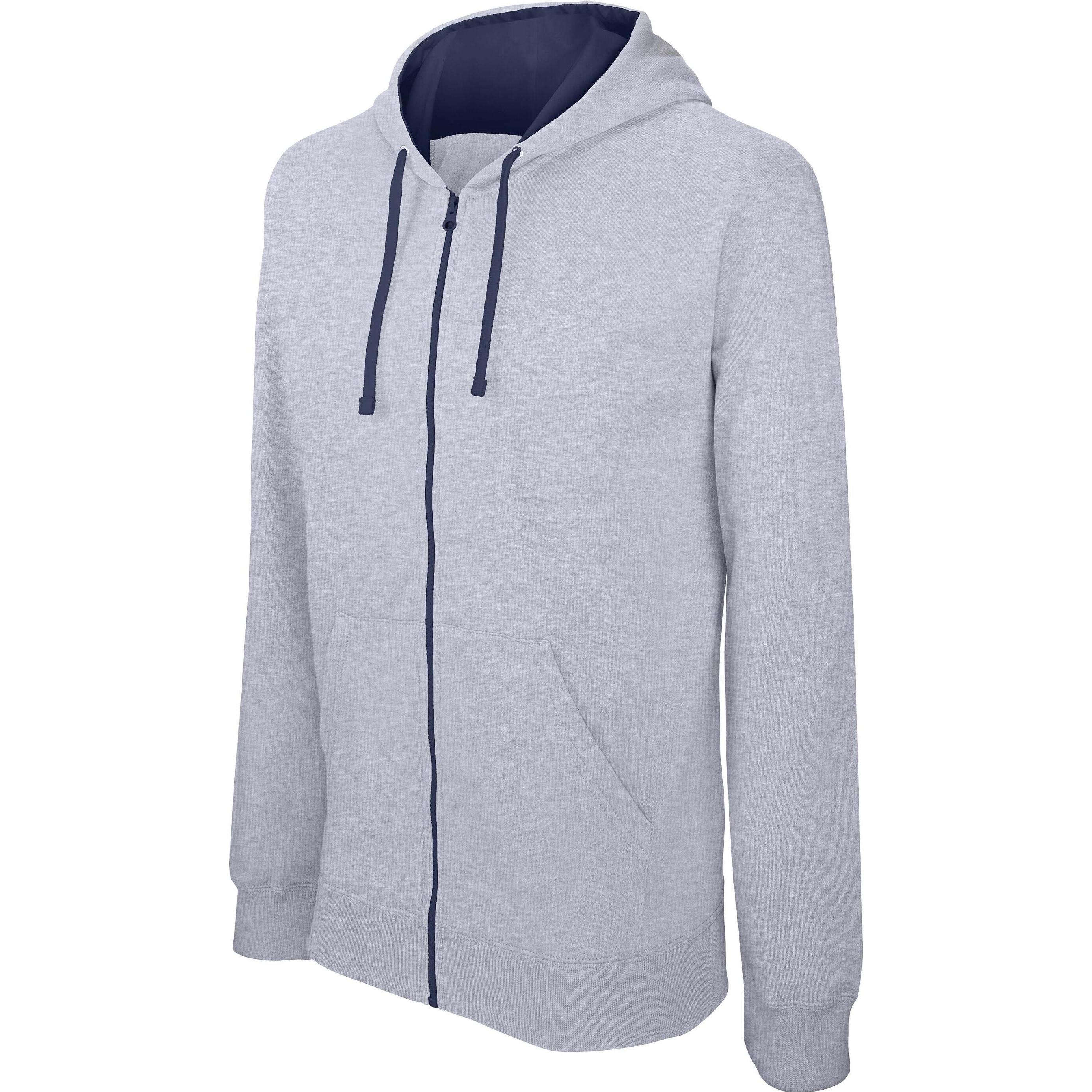 Kariban, Herren, Pullover, Contrastée, Grau, (3XL)