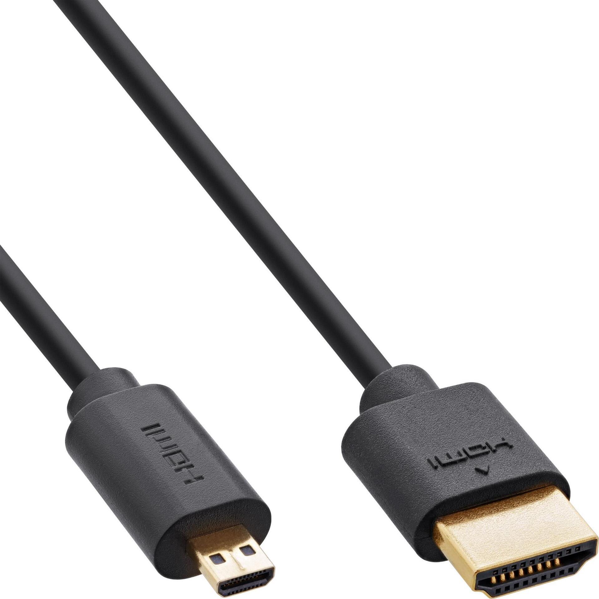 InLine Slim Ultra High Speed HDMI Kabel (1.50 m, HDMI), Video Kabel
