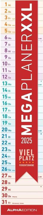 Produktbild Alpha Edition Megaplaner XXL 2024 - Streifen-Kalender 17,5x98 cm - mit Ferienterminen - viel Platz für Notizen - (Deutsch)