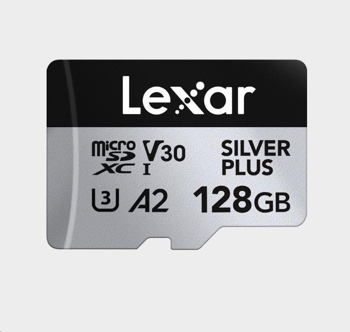 Productafbeelding Lexar Professioneel Zilver Plus (128 GB, microSDXC, U3, UHS-I)