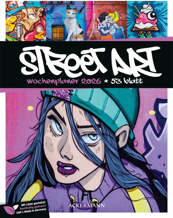 Street Art - Graffiti - Wochenplaner Kalender 2026 (25 x 33 cm)