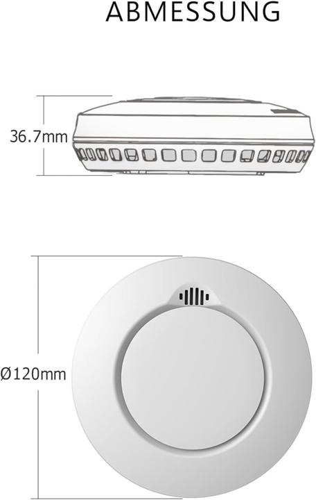 Actual product image Elro Wireless Interconnectable Smoke Detector with Heat Sensor - 6 Pack