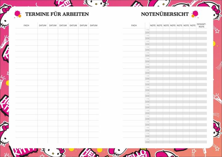 Image du produit Hello Kitty Schülerkalender A5 2026 - 17 Monate ab August 2025 (A5, 1 semaine / 2 pages)