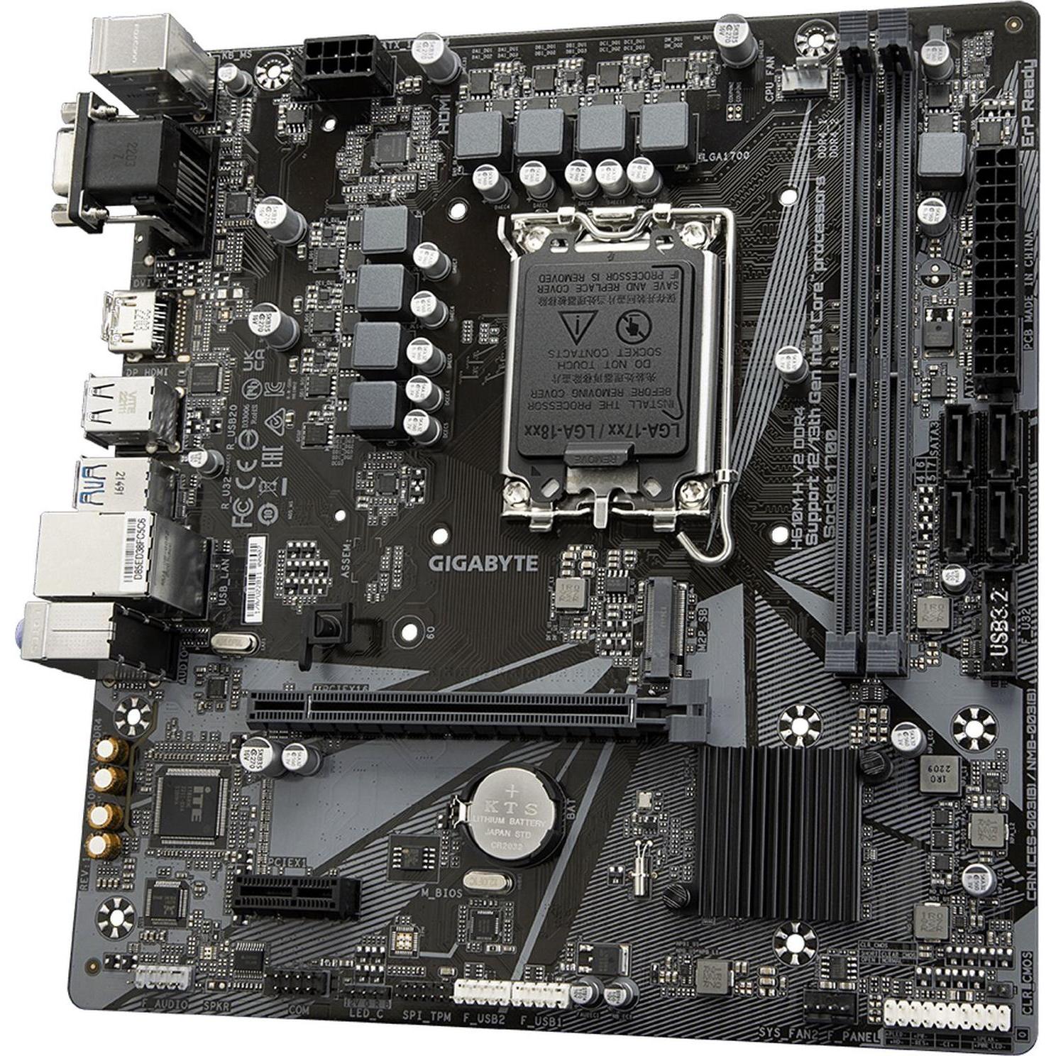 Gigabyte H610M H V2 (LGA 1700, Intel H610 Express, mATX), Mainboard