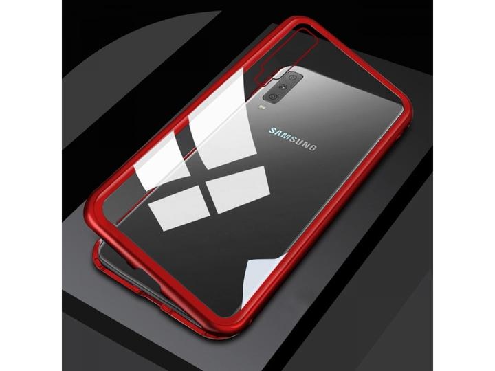 Produktbild G-Case Samsung Galaxy A7 2018 Aluminium Magnetic Glass Backcover Hülle (Samsung Galaxy A7 (2018))