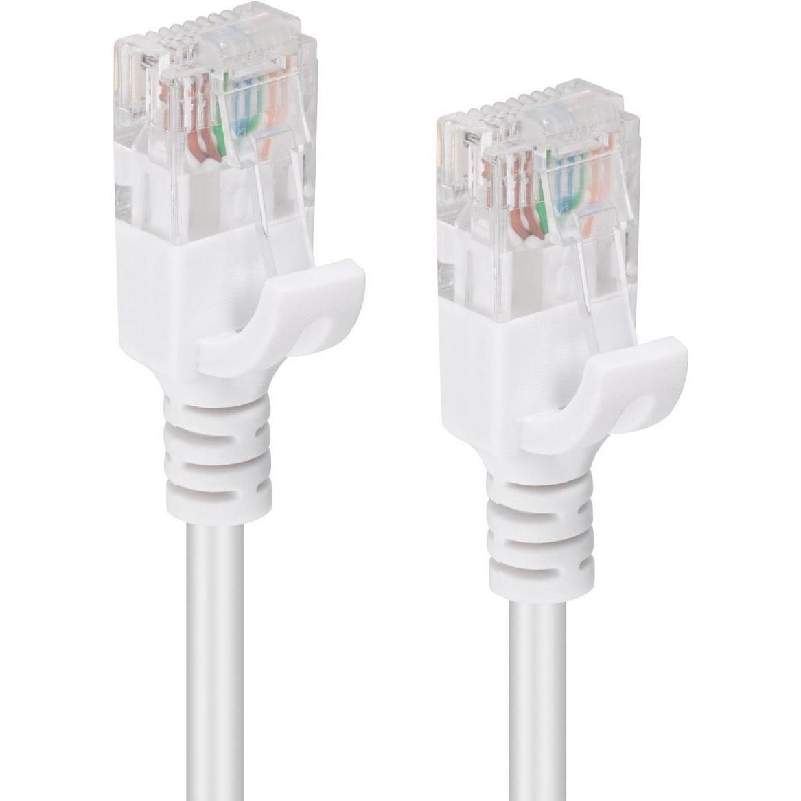 Thumbnail - MicroConnect U/UTP CAT6A Slim 0.15M White (U/UTP, CAT6a, 0.15 m), Netzwerkkabel