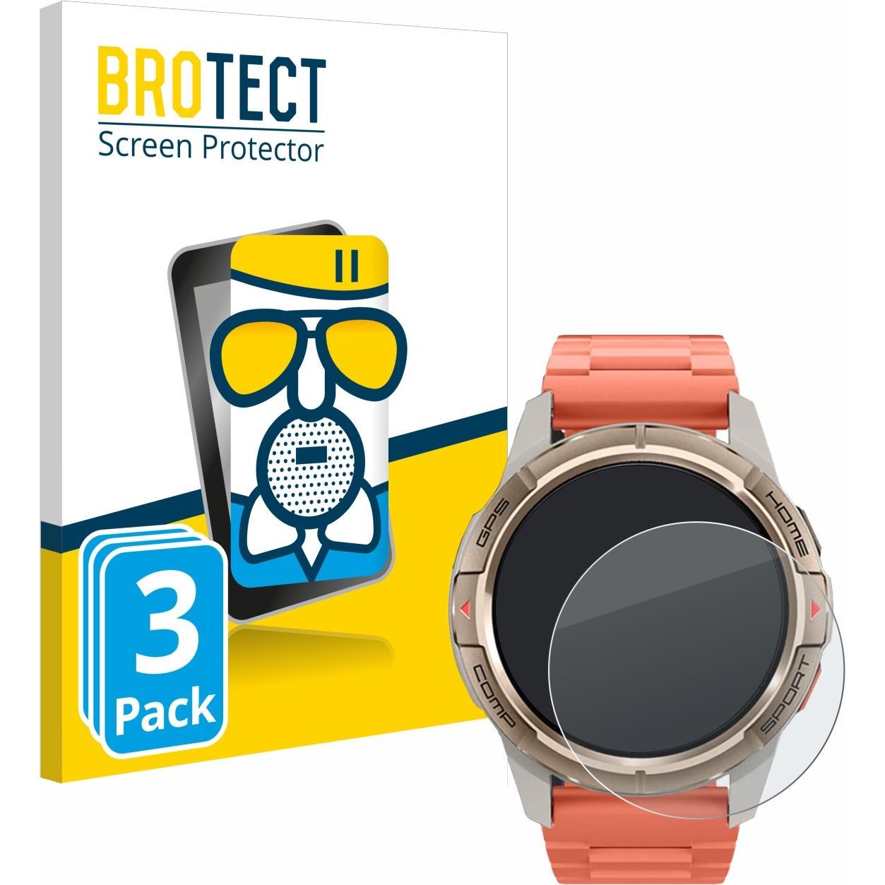BROTECT Schutzglas Schutzfolie Displayschutz Display Schutz Glas Folie matt, Smartwatch Schutzfolie, Grau