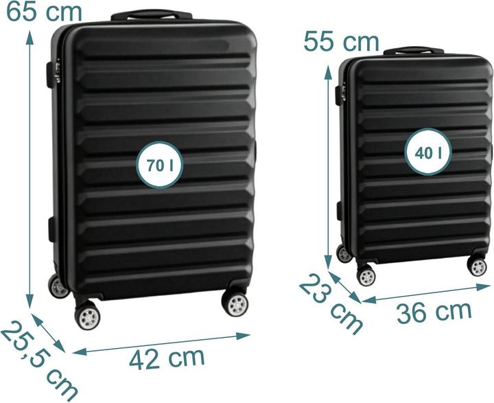 Produktbild Relaxdays 2-tlg. Kofferset (40 l)