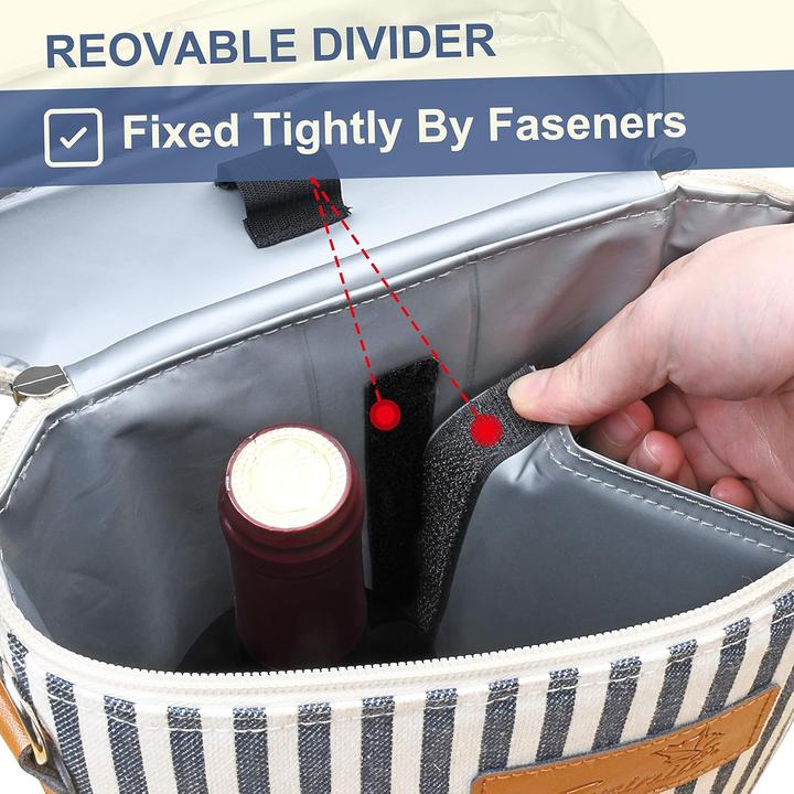 Image du produit Kato Tirrinia Flaschentasche für 2 Flaschen mit Korkenzieher