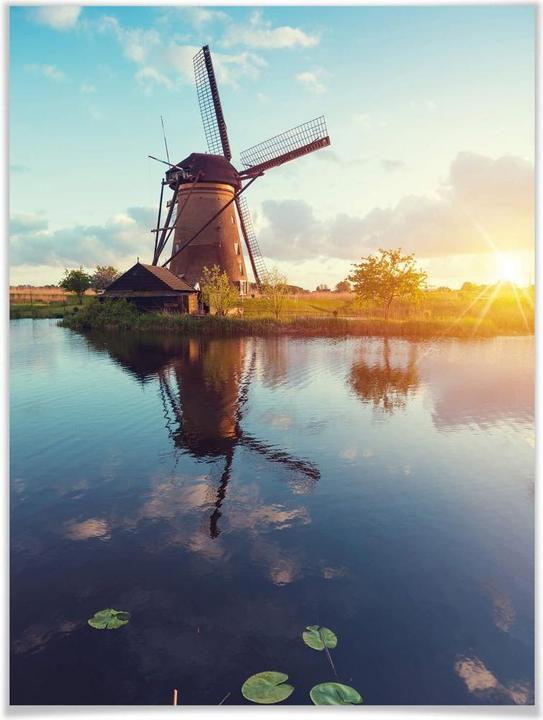 Produktbild Trenddeko Holländische Windmühle (120 x 150 cm)