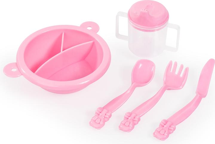 Produktbild Bayer Reise-Set 9in1 mit Puppenbett und Hochstuhl schwarz/pink