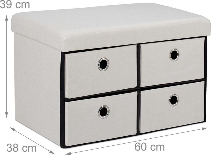 Actual product image Relaxdays bench (60 cm)