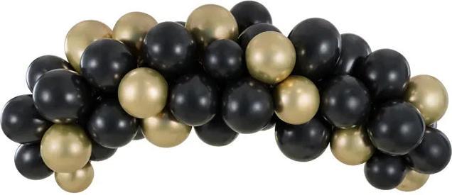 Actual product image Partydeco Balloons black metallised Eco (10x)