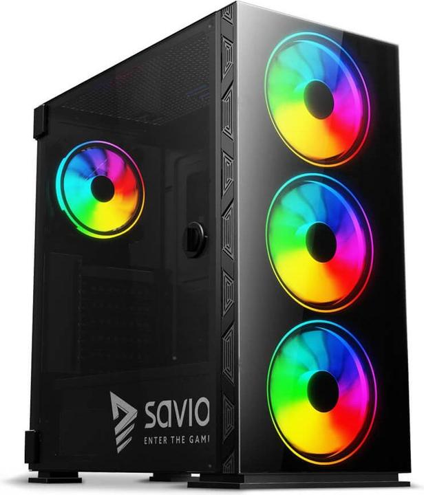 Savio PC Case Prime X1 ARGB Glass Black (ATX, mATX, Mini-ITX)