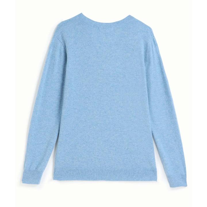 Image du produit Bellemere Pullover Solid V-Neck Merino Sweater (XL)