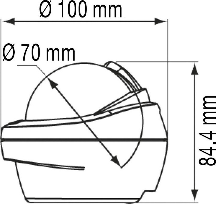 Immagine prodotto Plastimo Bussola Offshore 75, base, bianco