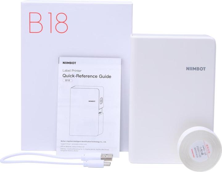 Immagine prodotto Niimbot Stampante portatile per etichette B18 (bianco) (203 dpi)