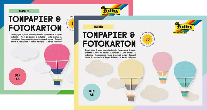 Image du produit Folia Bloc de papier d'argile et de carton photo TREND, A6, 60 feuilles (130 g/m², 60 x)