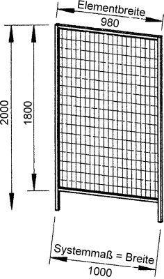 Actual product image TTS Wall element 980x2000 mm RAL1018