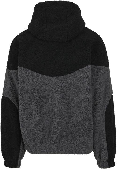 Produktbild Urban Classics Weavy Colorblock Teddy Hoodie magnet/black M (M)