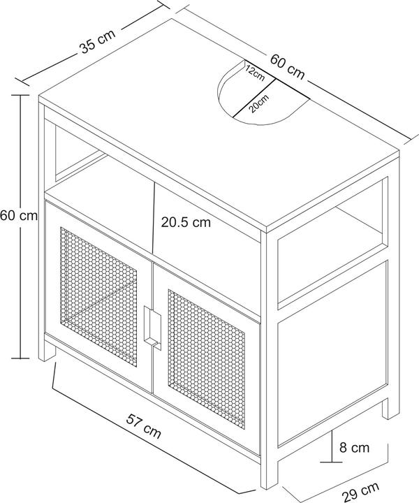 Actual product image En.Casa Tervola (60 x 35 x 60 cm)