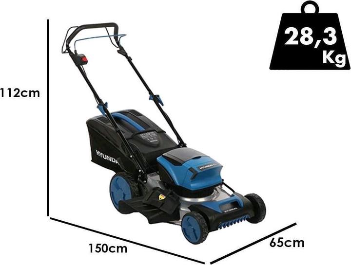 Actual product image Hyundai Power Products Hyundai SRCZE46A Selbstfahrender AkkuRasenmäher2x40V4Ah, Schnittbreite 46cm (Rechargeable battery operated)