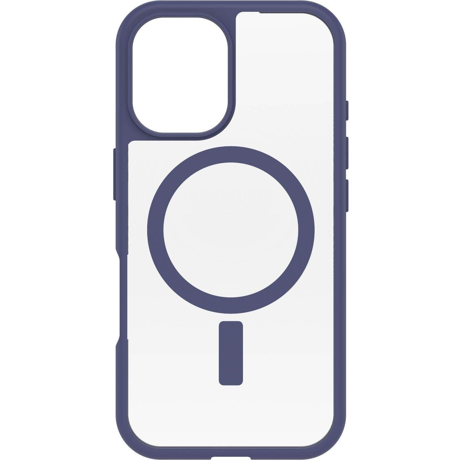 OtterBox React mit MagSafe (Apple iPhone 16), Smartphone Hülle, Violett, Transparent