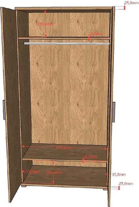 Immagine prodotto Vipack Kleiderschrank Sam (101 cm)