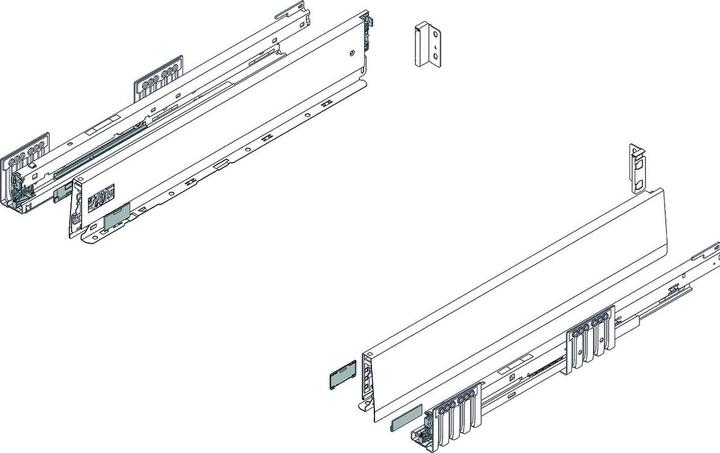 Image du produit Blum Tiroir kits complets Merivobox M, avec coulisse corps de meuble