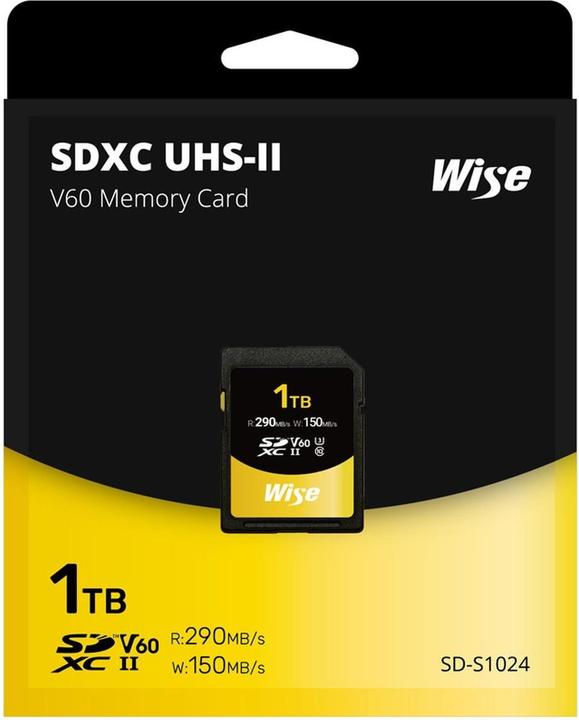 Actual product image Wise 1TB SDXC UHS II V60 Memory Card (1000 GB, SDXC, U3, UHS-II)
