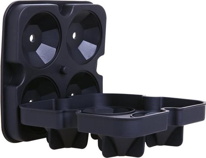 Actual product image PhoneLook Silicone Ice Cube Maker for 4 Creative Diamond Shaped Ice Cubes