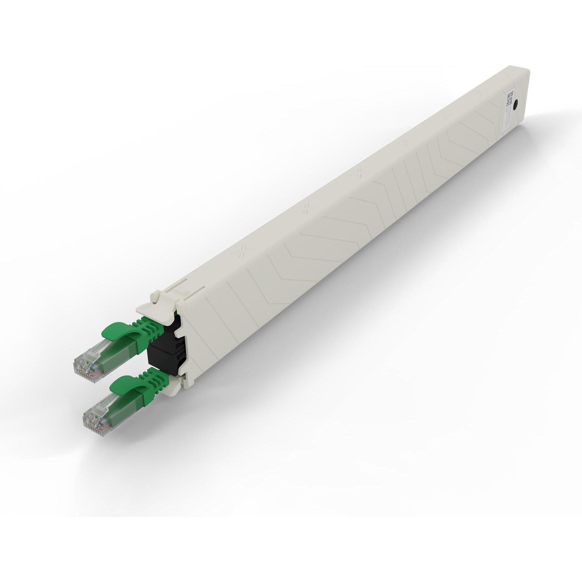 PATCHBOX one / Cassette / 8RU / Cat 6A, UTP, 0.8 m, Blau (U/UTP, CAT6a, 0.80 m), Netzwerkkabel
