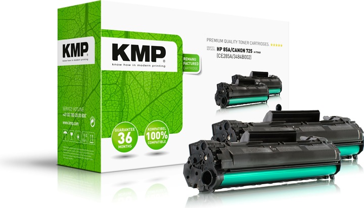 Produktbild KMP Toner ersetzt HP85A (CE285AD) Canon725 (3484B002) (BK)