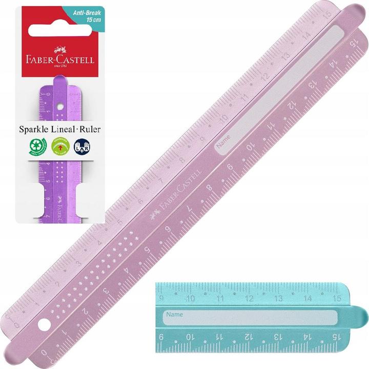 Productafbeelding Faber-Castell Liniaal 15cm Sparkle assorti (15 cm, Plastic)