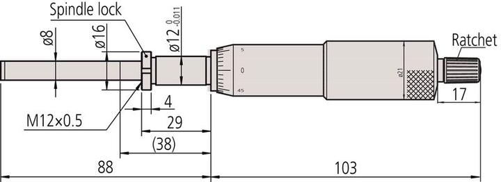 Produktbild Mitutoyo Einbaumessschraube 151-255