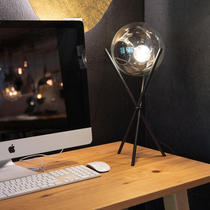 Actual product image s.luce Orb glass table lamp tripod 20cm (E27)