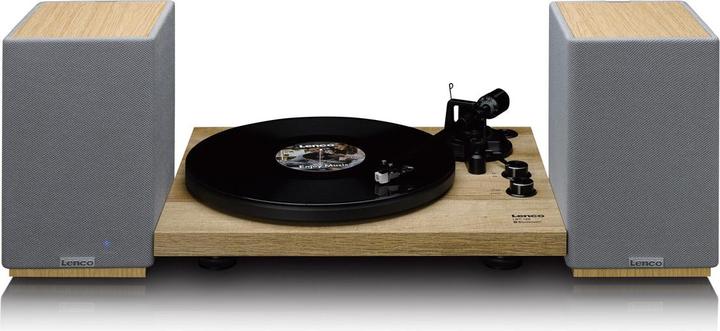 Actual product image Lenco Aktiv Lautsprecher, 2x40W, Wood, BT, opt.In, USB, AUX