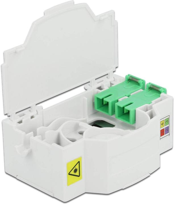 Image du produit Delock Boîtier de connexion fibre optique pour rail DIN 4 x SC Simplex